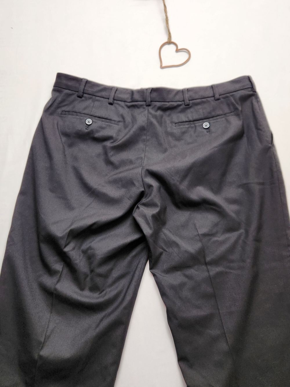 ⭐️Van Heusen Men’s Flex Straight Fit Dress Pants Black 40x32 Flat Front Slacks - Picture 6 of 11